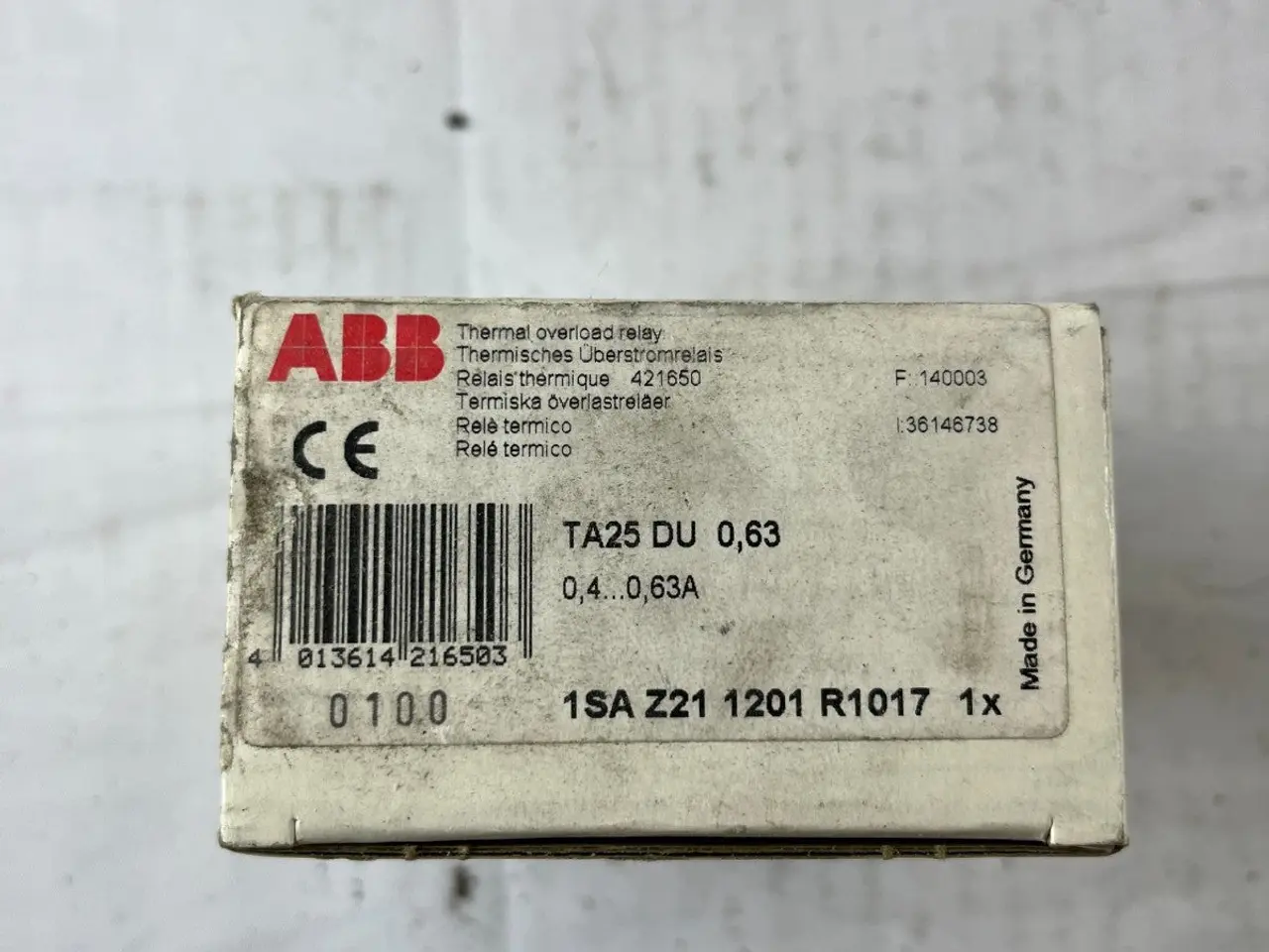 Billede 4 - ABB TA25DU-0.63 Thermal Overload relæ 0.40–0.63A