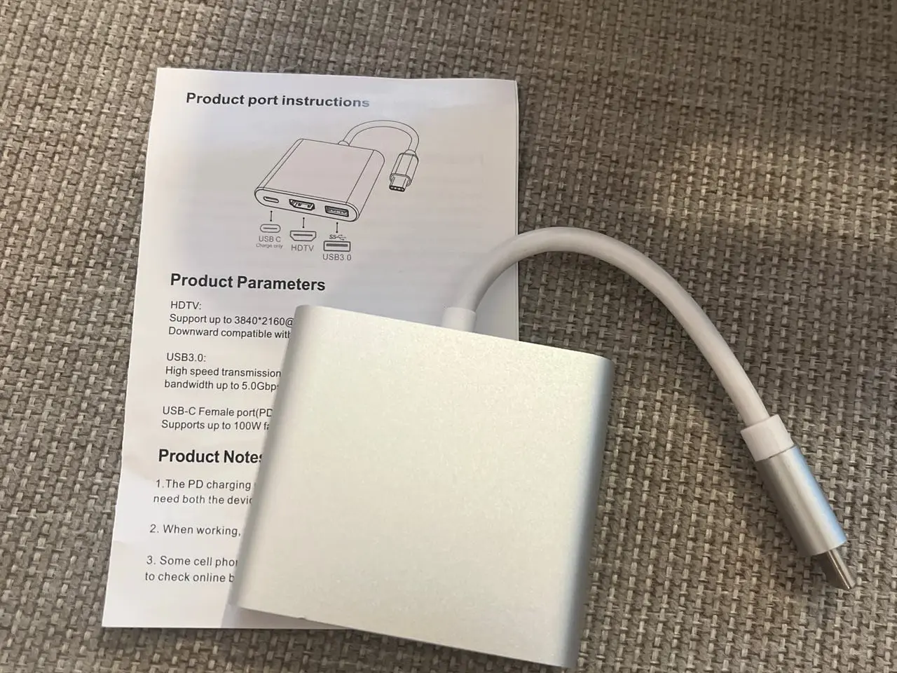 Billede 1 - USB-C multiport adapter - HDMI, hvid