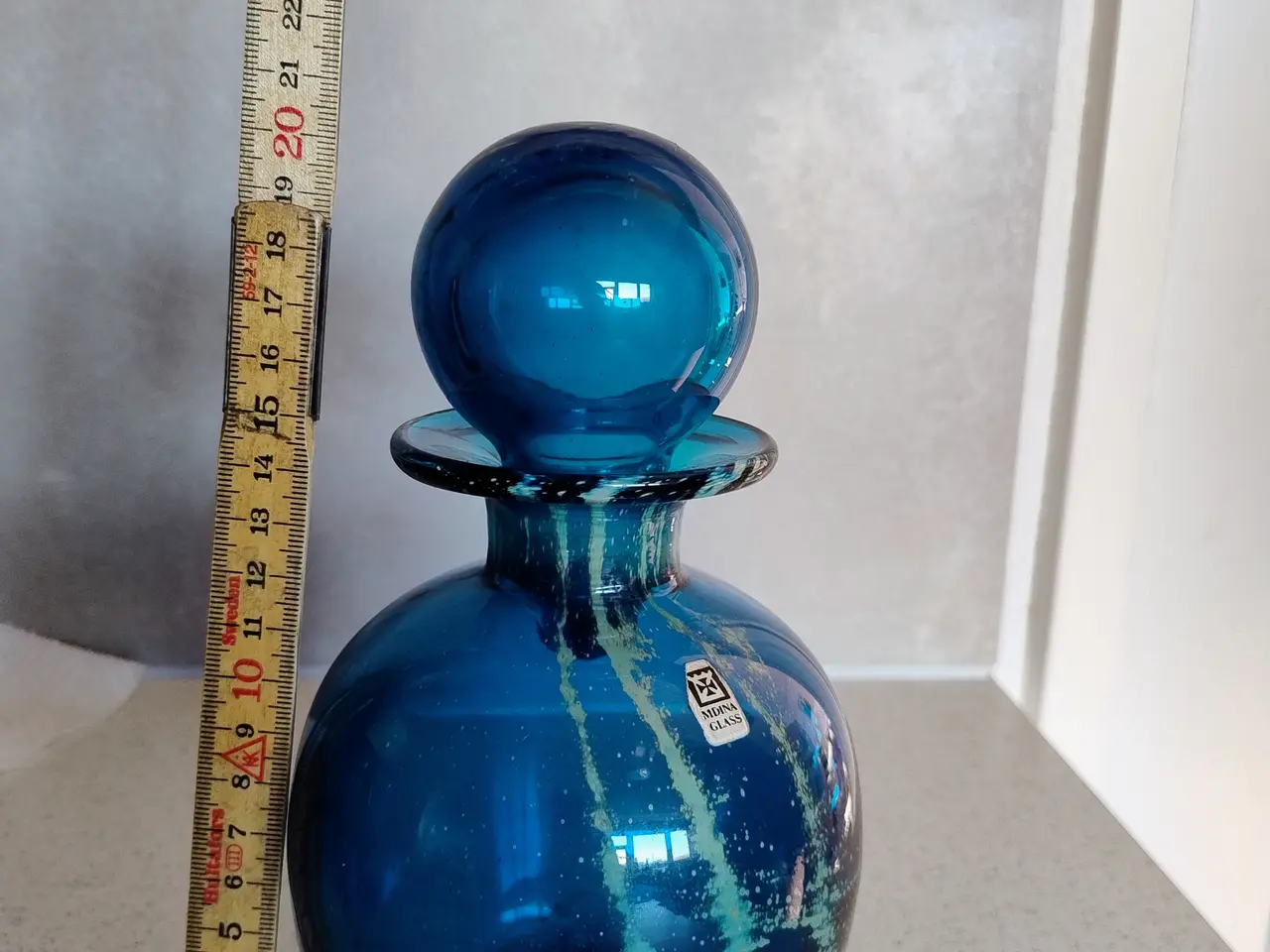 Billede 3 - Mdina karaffel / vase med prop