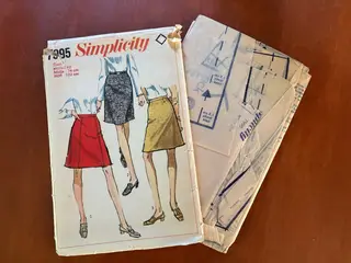Retro nederdel syopskrift fra 60'erne