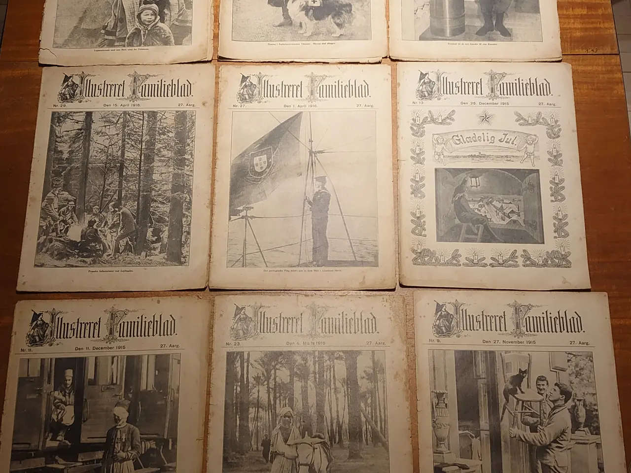 Billede 1 - 11 stk Illustreret Familieblad fra 1914,15 og 16.
