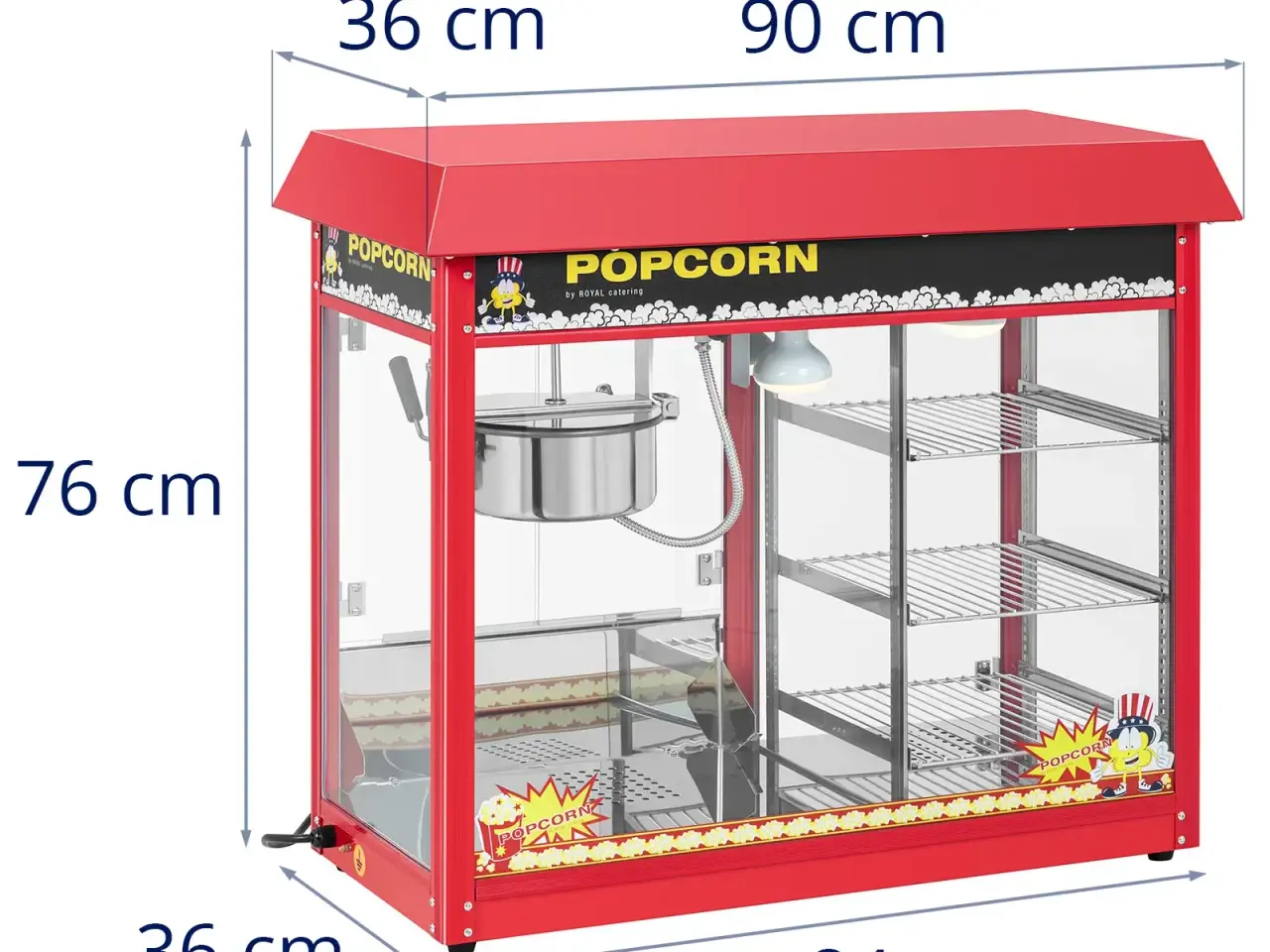 Billede 12 - Popcornmaskine med dobbelt montre – rød