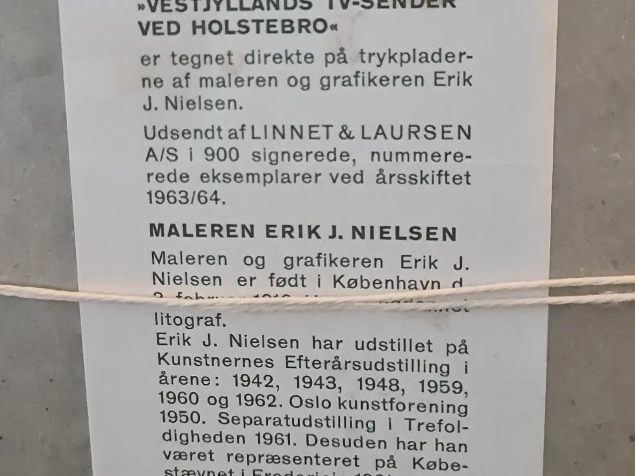 Billede 7 - Erik J. Nielsen – signeret litografi