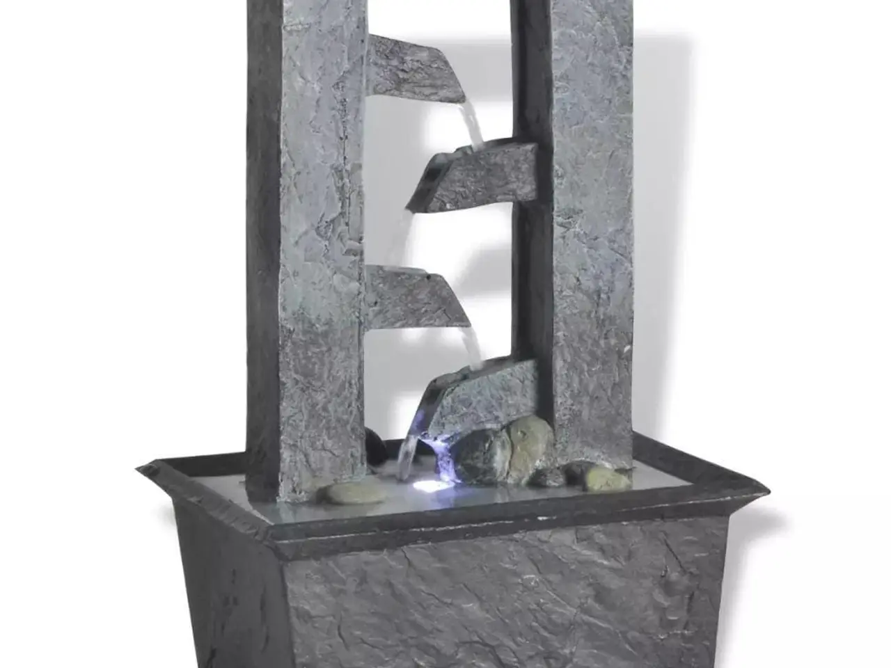 Billede 1 - Indendørs fontæne i polyresin med LED-lys - 24 cm