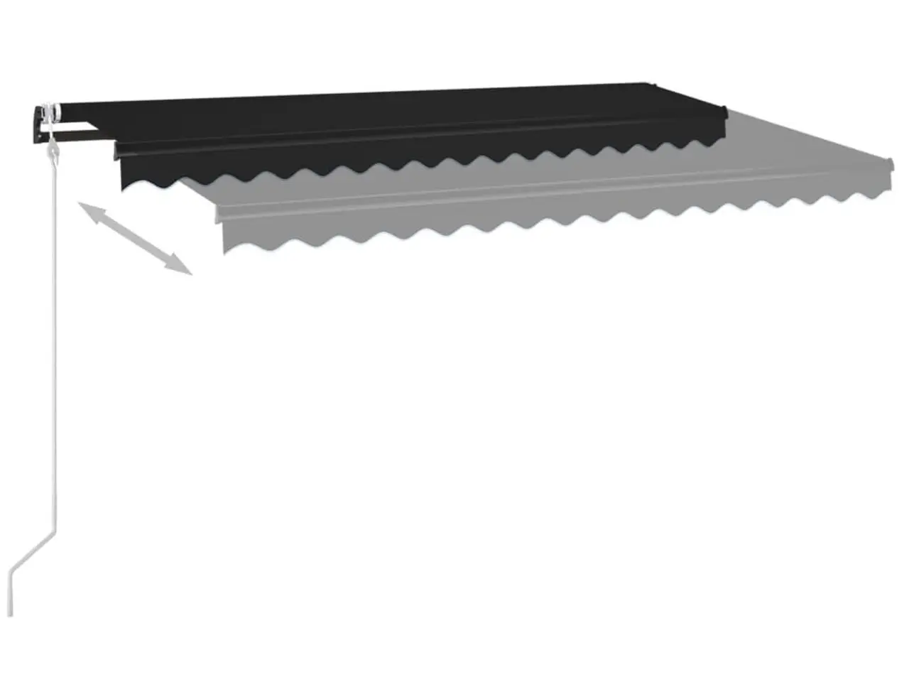 Billede 3 - Markise 400 × 350 cm - automatisk betjening, antracitgrå