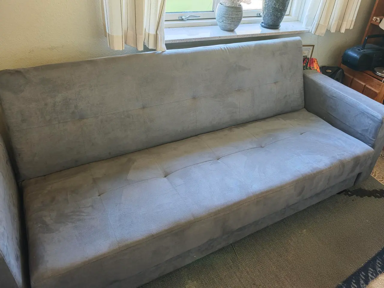 Billede 1 - Sovesofa, grå, stof
