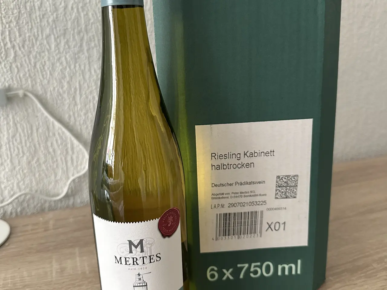 Billede 1 - 1 kasse Riesling Kabinett hvidvin sælges