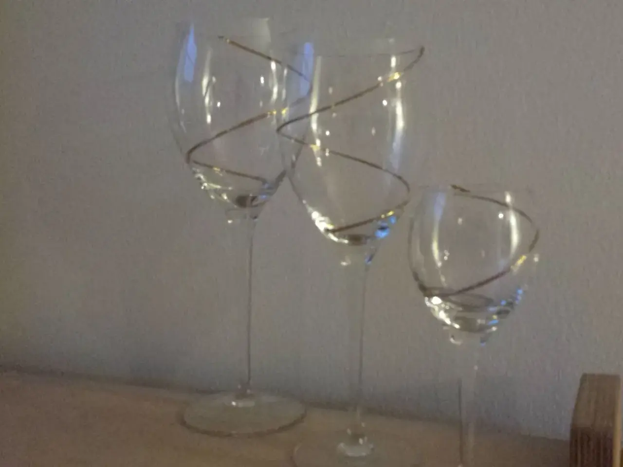 Billede 1 - Mundblæst guldspiral glas