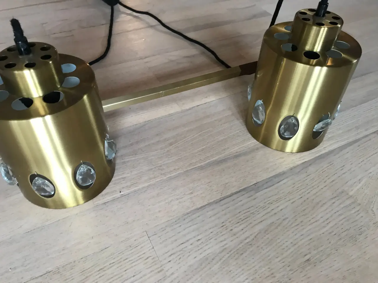 Billede 8 - Retro lampe i messing og palisander