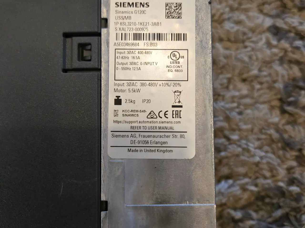 Billede 1 - Siemens Sinamics G120C
