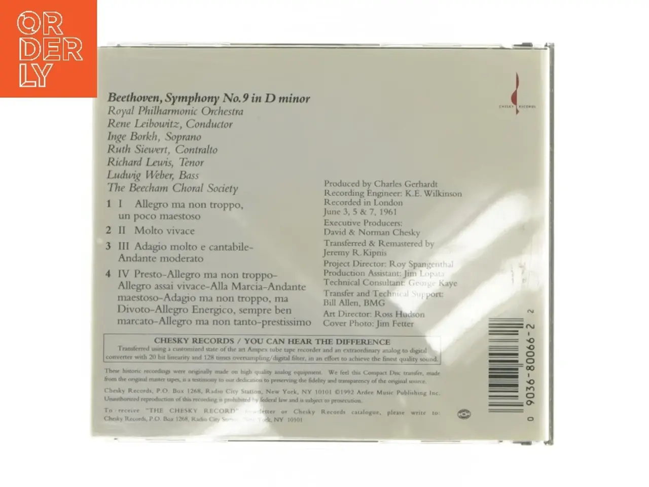 Billede 3 - CD med Beethoven's Symfoni nr. 9 i D moll