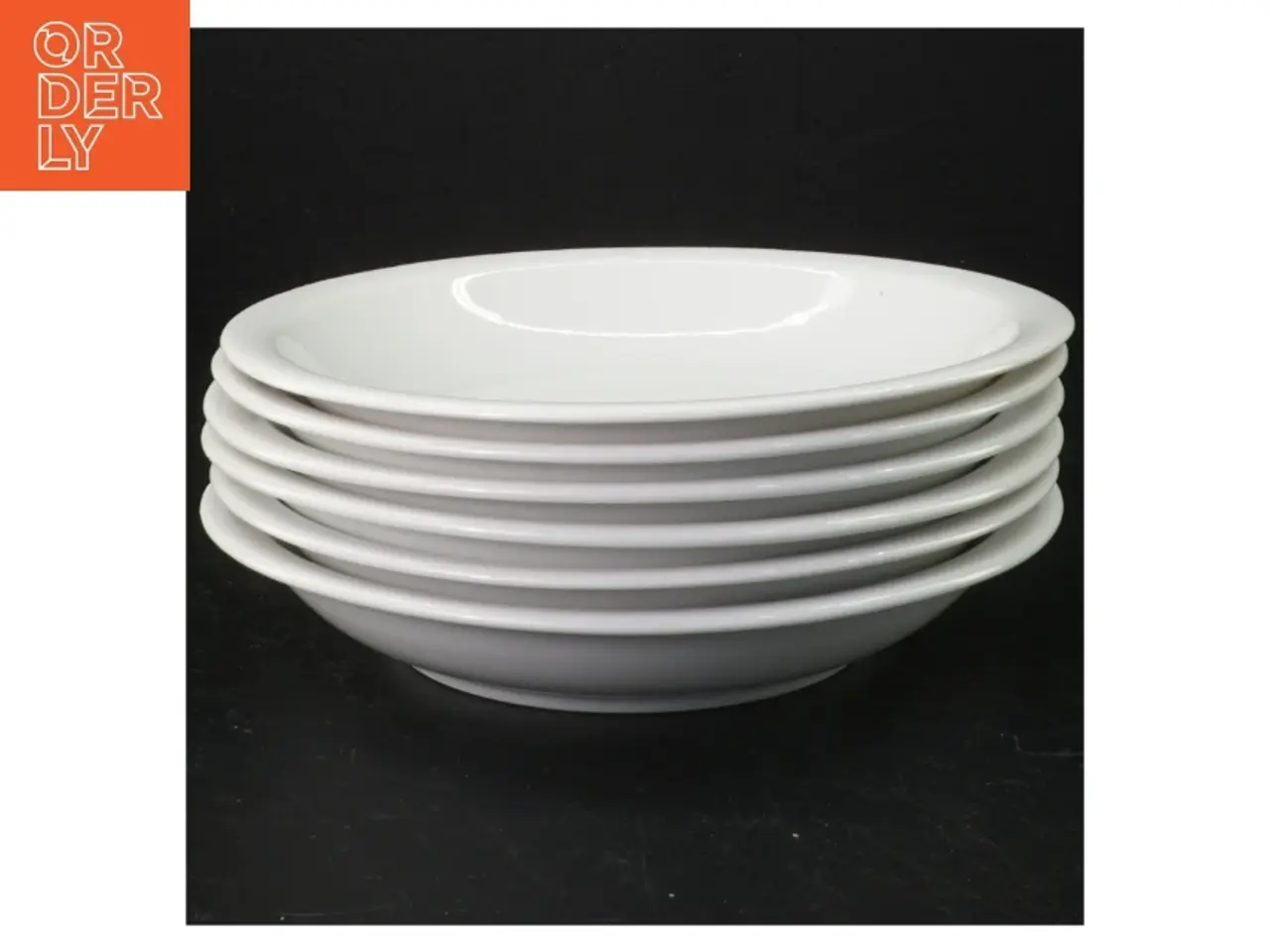 Billede 1 - 6 pastatallerkener/dybe tallerkener, hvidt porcelæn (str. 20 cm)