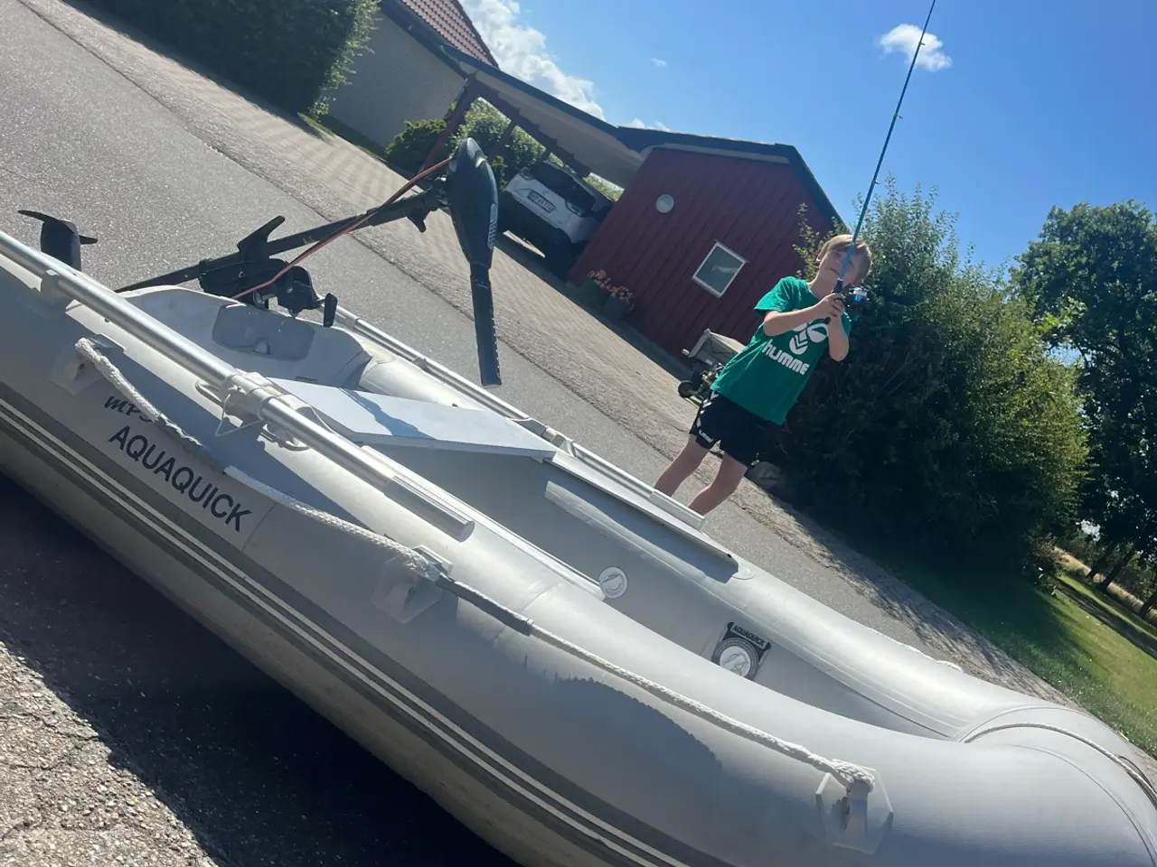 Billede 1 - Gummibåd med motor 👍