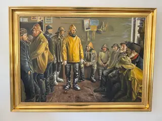 Fiskere i Købmandens Bod i Skagen