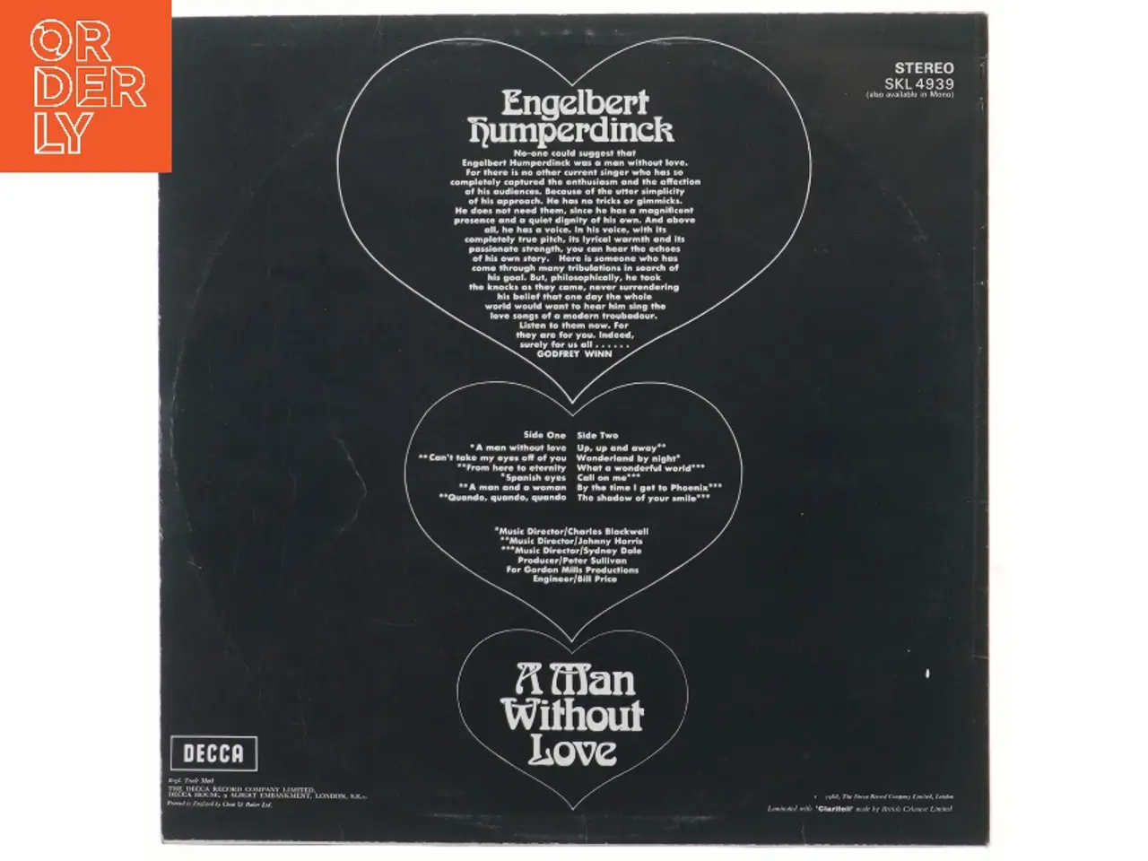 Billede 2 - Engelbert Humperdinck – A Man Without Love (LP)