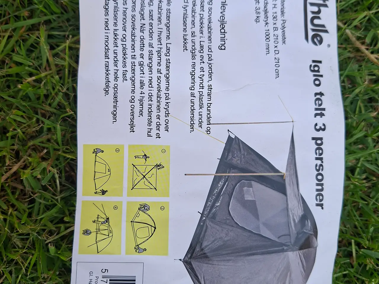 Billede 2 - Thule iglo telt 3 personer grå