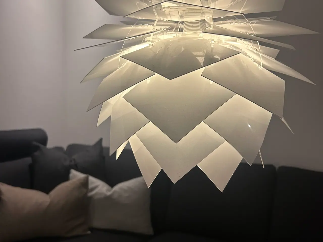 Billede 1 - Lille hvid kogle lampe