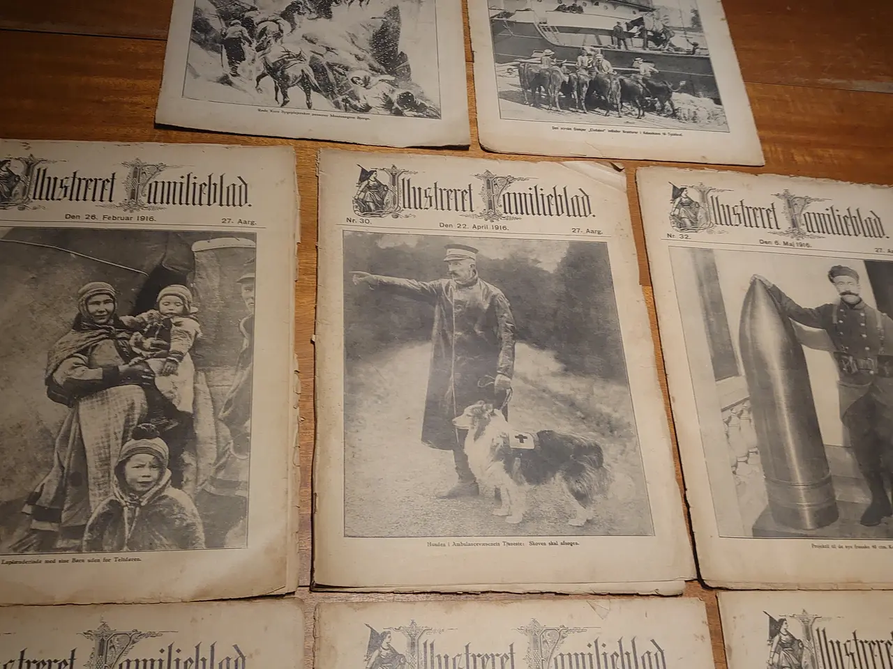 Billede 3 - 11 stk Illustreret Familieblad fra 1914,15 og 16.