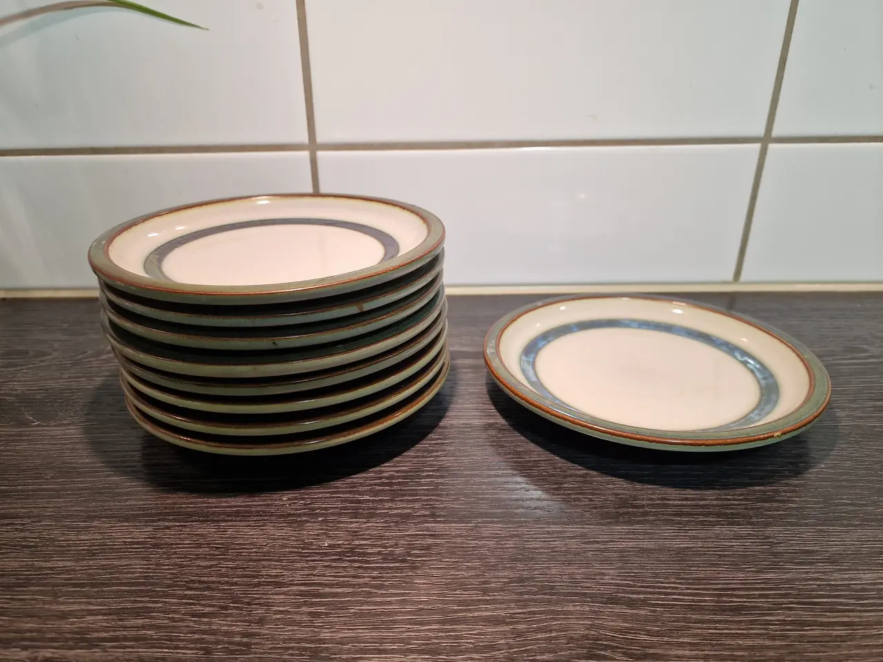 Billede 4 - 9 Stk Desserttallerkner.