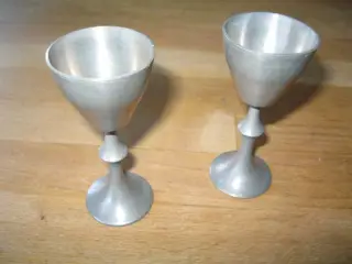 2 tin snapsebægre Carl Jensen 9 cm