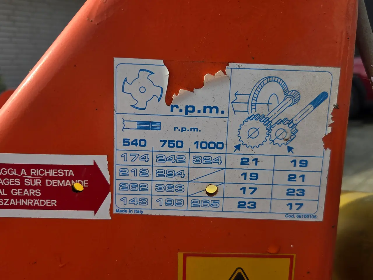 Billede 5 - Maschio C250 fræser – 2,5 m – kun ca. 40–50 timer