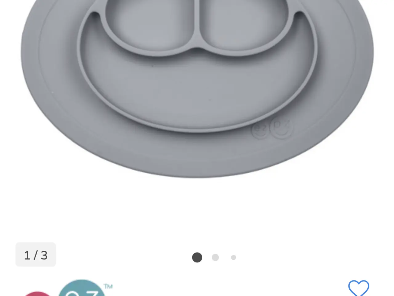 Billede 6 - SOM NY - Grå EzPz Happy Mat silikone tallerken