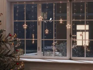 Fairy lights-lyskæder stjerne og måne 138 LED'er varm hvid