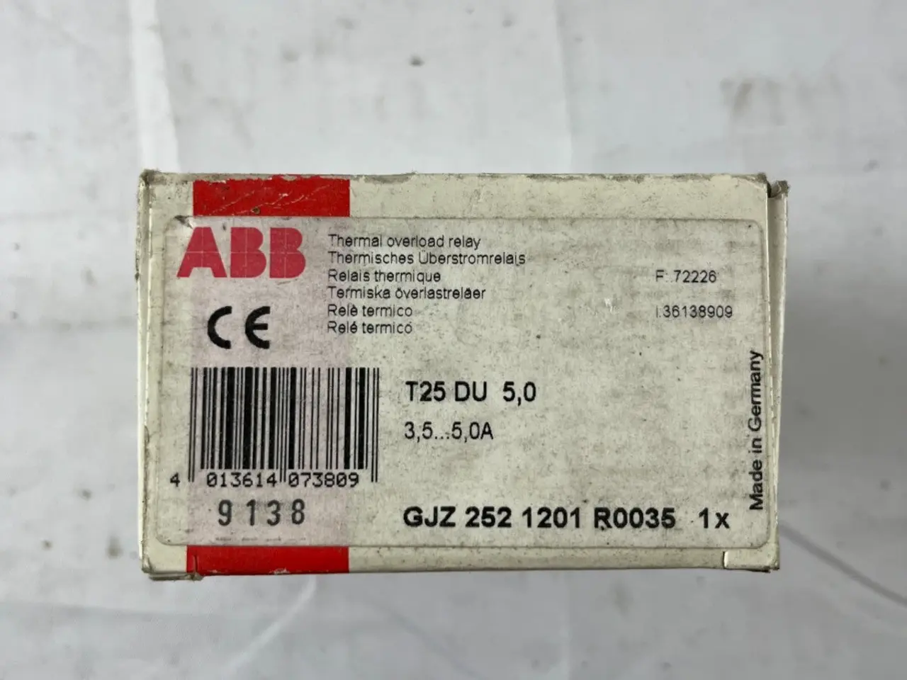 Billede 2 - ABB T25 DU 5.0 Thermal Overload relæ 3.5–5.0A ny