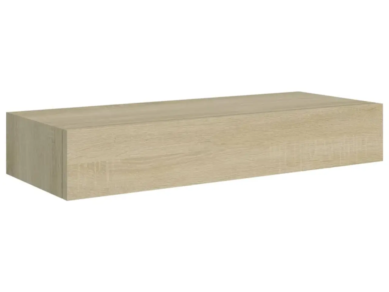 Billede 2 - Væghylde med skuffe - 60×23,5×10 cm i MDF, egetræsfarvet