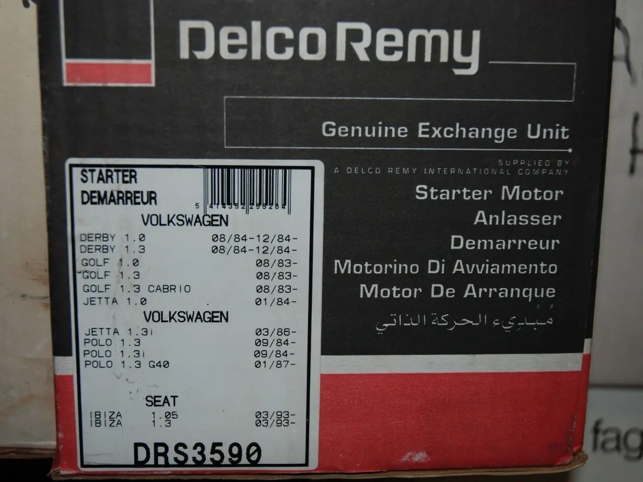 Billede 1 - STARTER til VW GOLF Jetta Derby Polo Delco Remy
