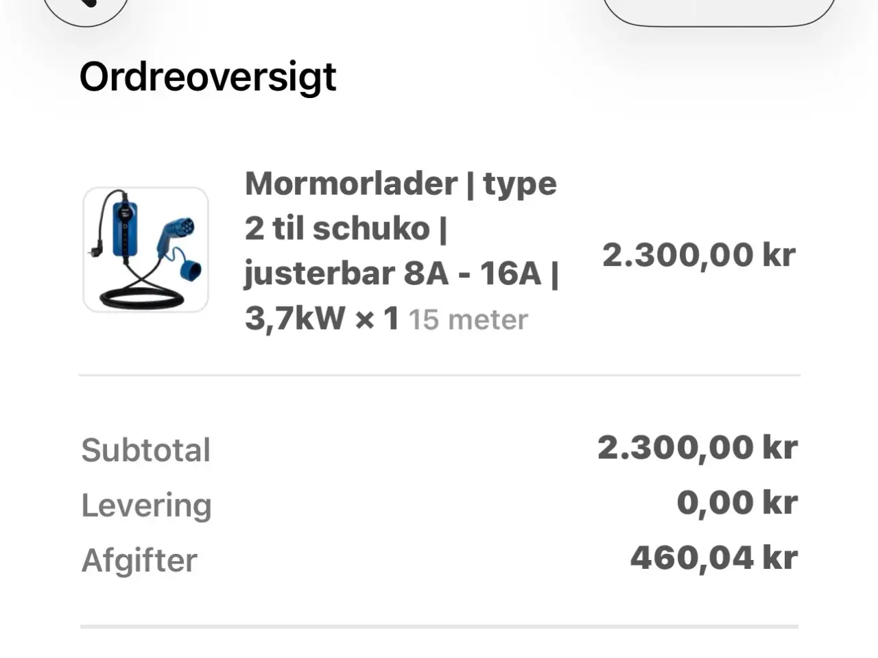 Billede 8 - Voldt mormorlader 15 meter – Type 2 – 8-16A / 3,7