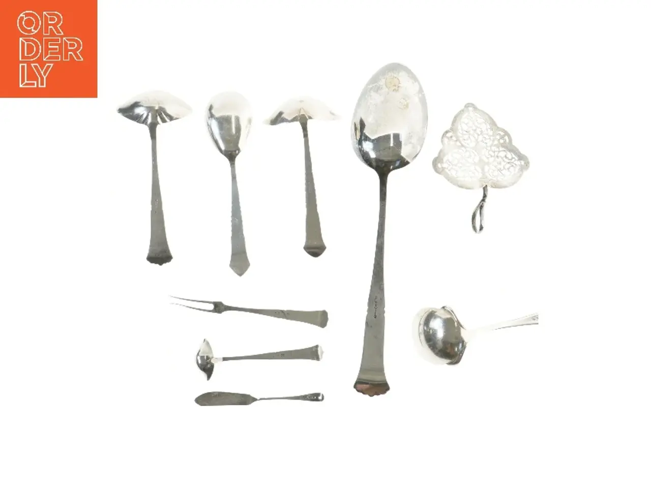 Billede 2 - Sølv serveringssæt (str. 35 & 14 cm)