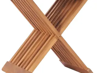 Foldbar taburet i massivt teaktræ 40 x 32 x 45 cm
