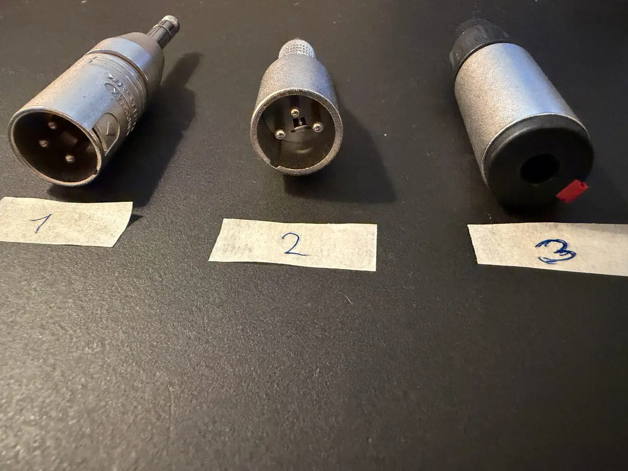 Billede 2 - Neutrik XLR-adaptere – 3 stk. (til jack/phono)