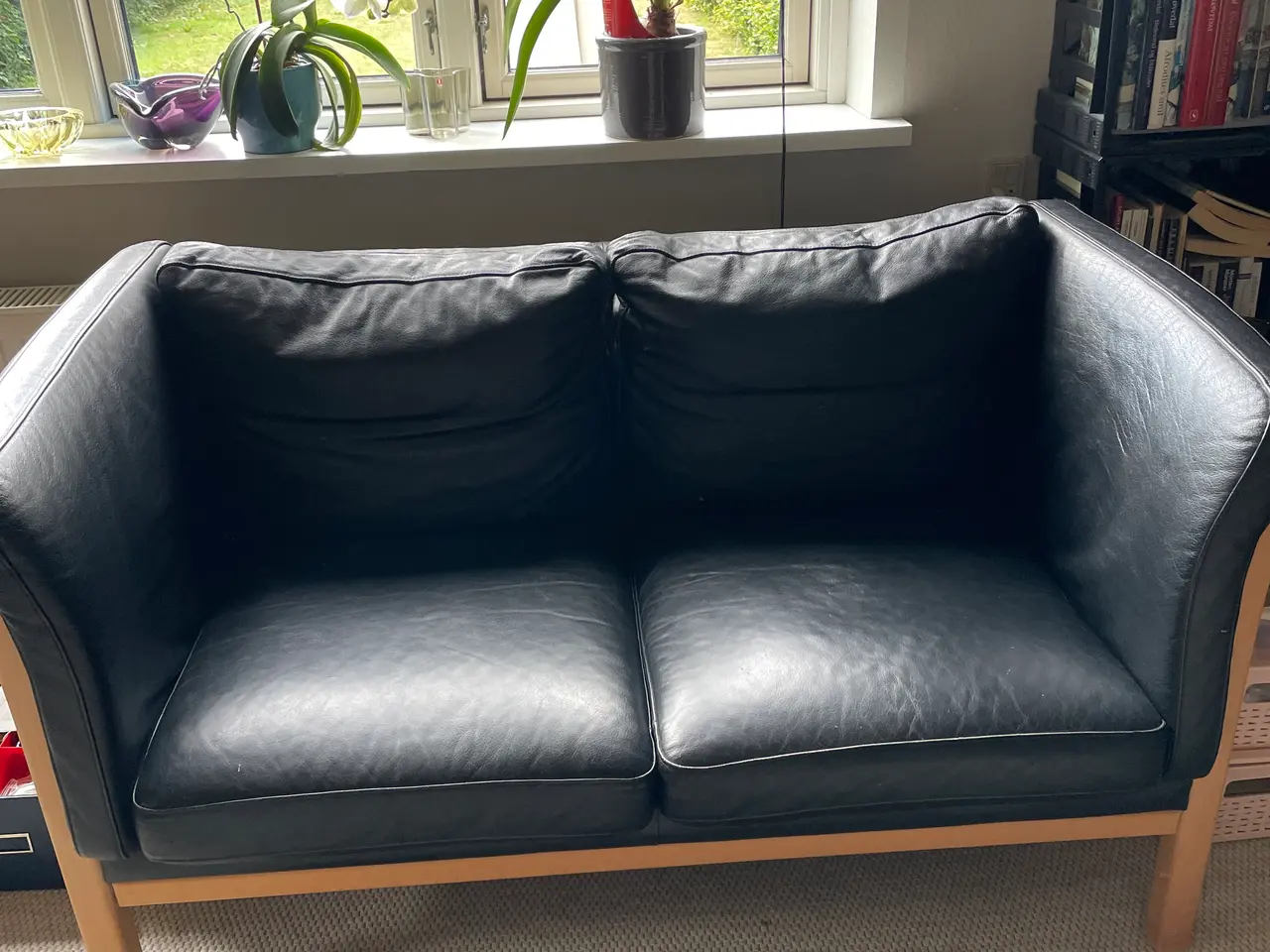 Billede 1 - Lædersofa, 2 personers