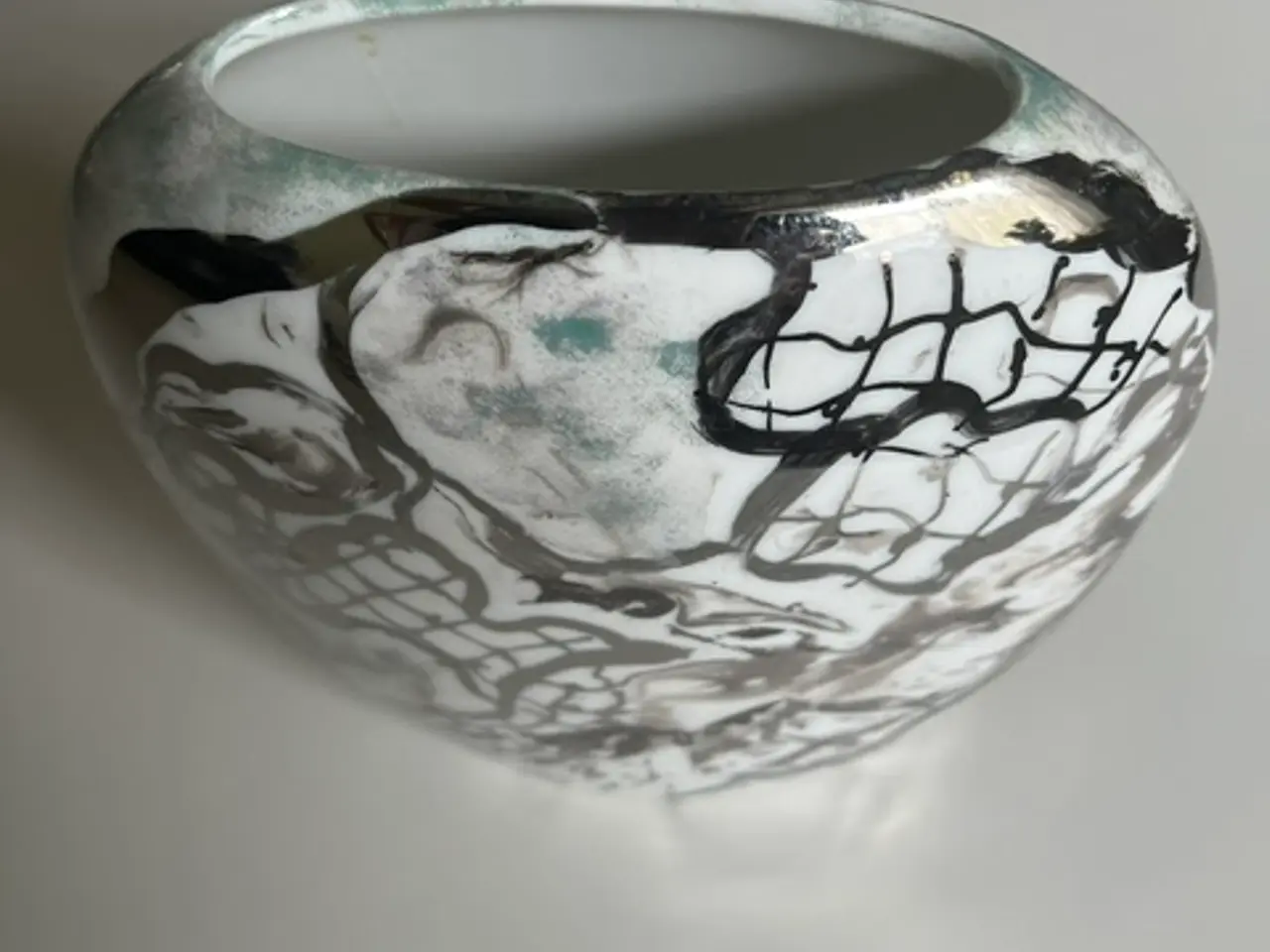 Billede 1 - Håndmalet vase