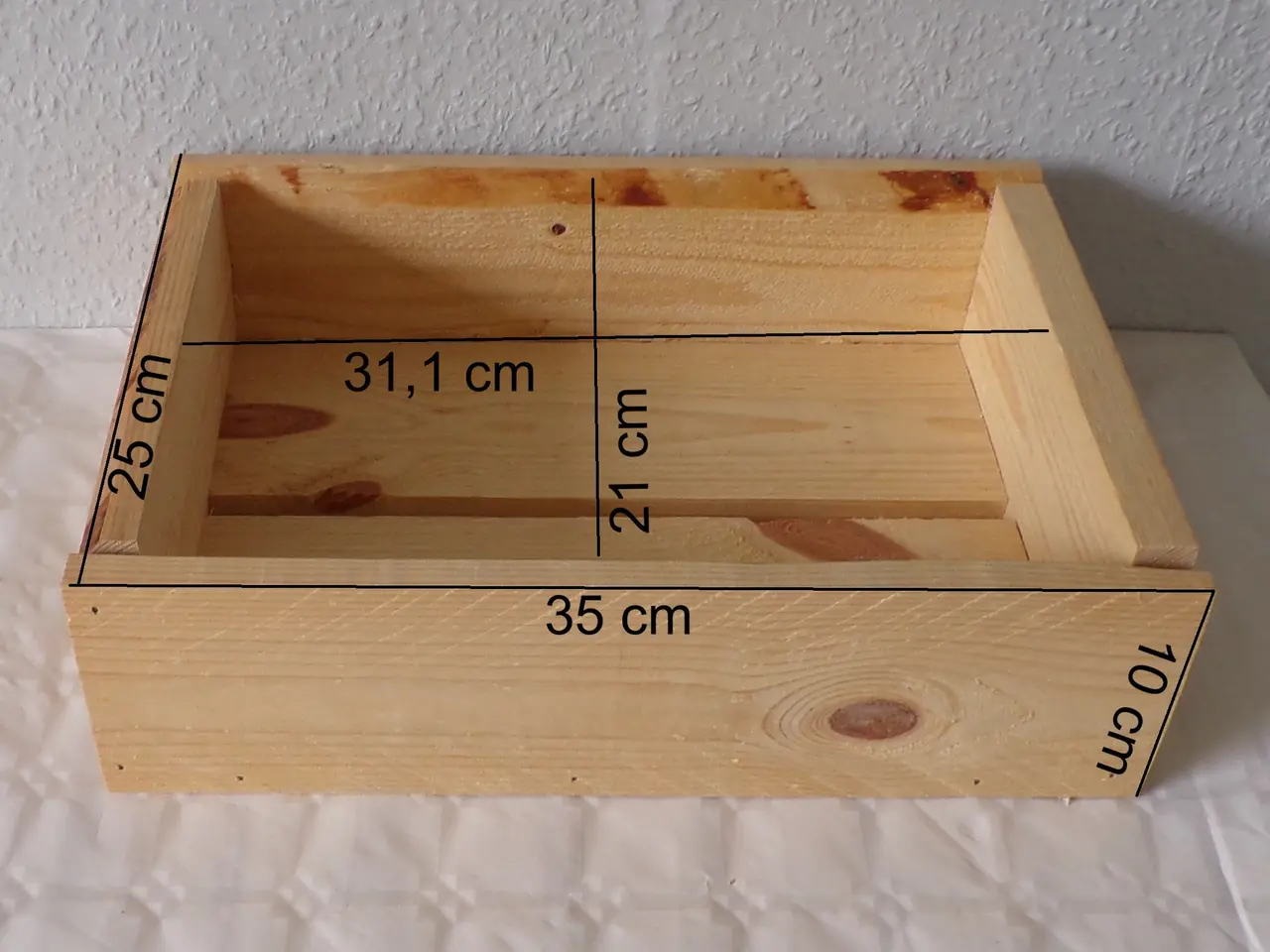 Billede 8 - Bakke i genbrugstræ 25 x 35 cm