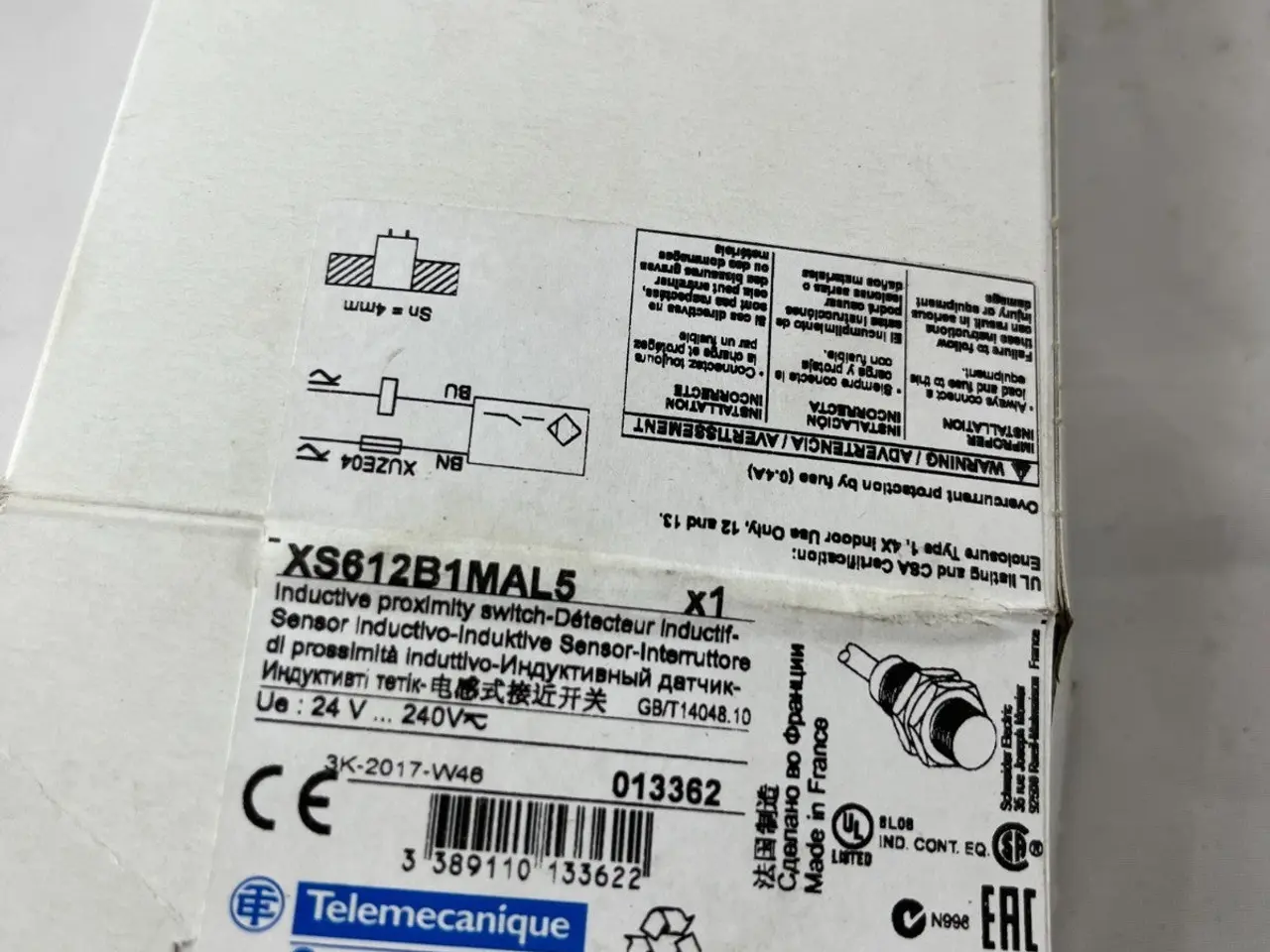 Billede 3 - Schneider XS612B1MAL5 Proximity Sensor M12 4mm 5m