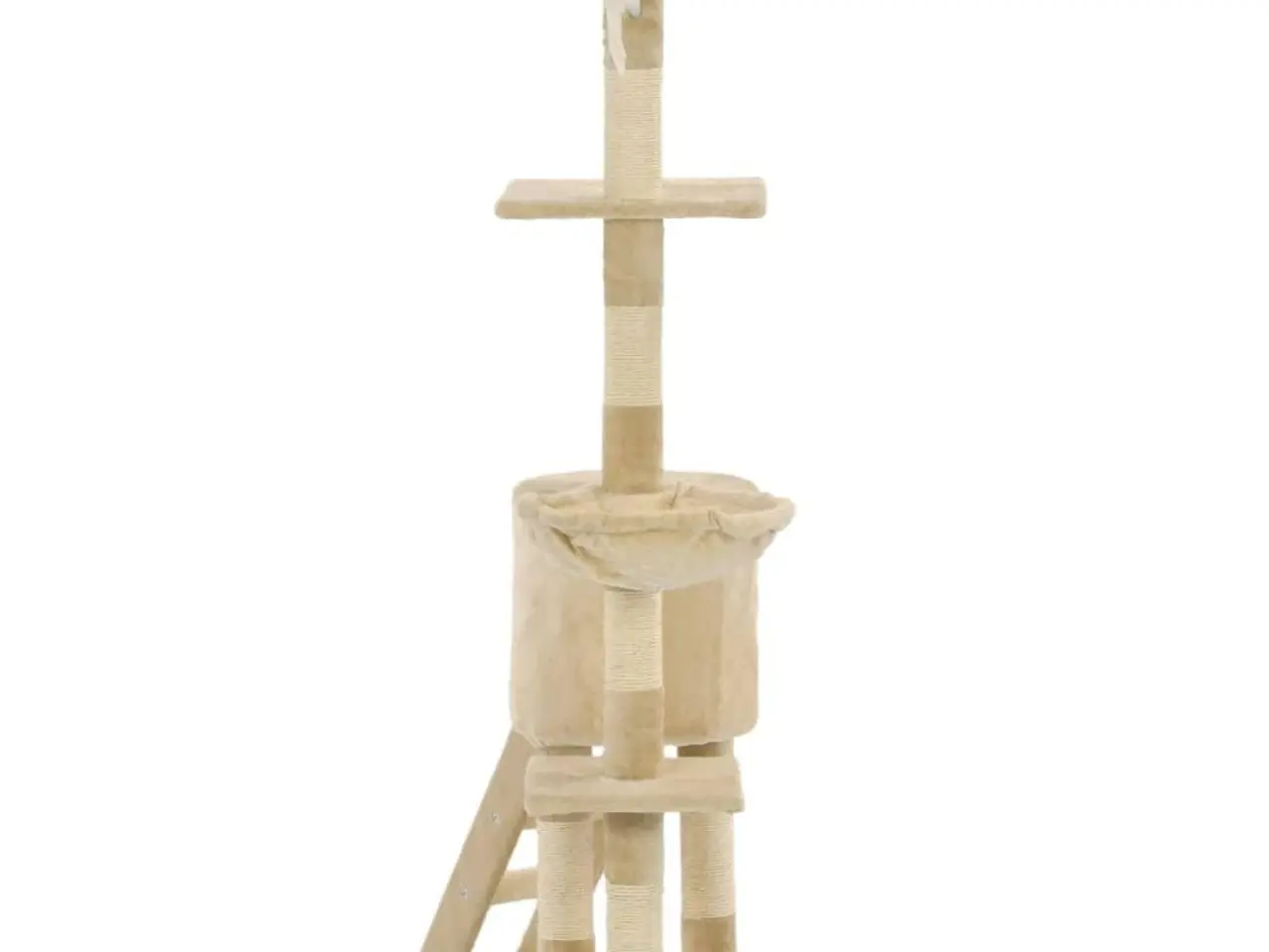 Billede 5 - Kradsetræ til katte med sisal-kradsestolper 138 cm - beige