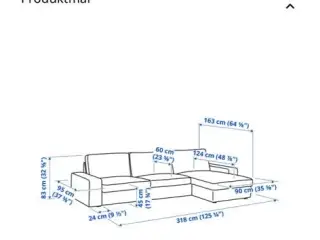 KIVIK 4-pers. sofa med chaiselong, Gunnared beige