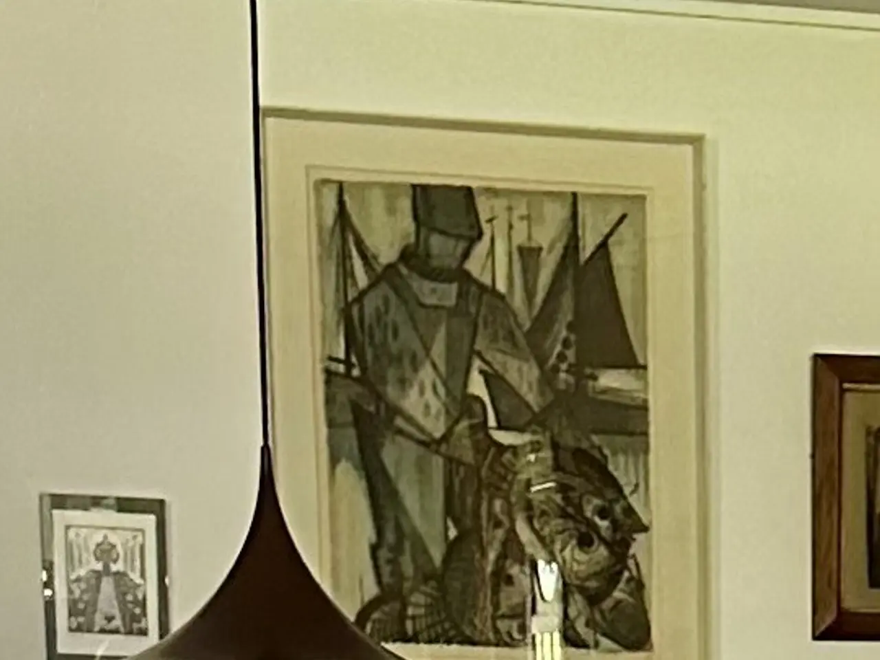 Billede 7 - Brun Semi pendellampe Ø47 cm spisebordslampe metal