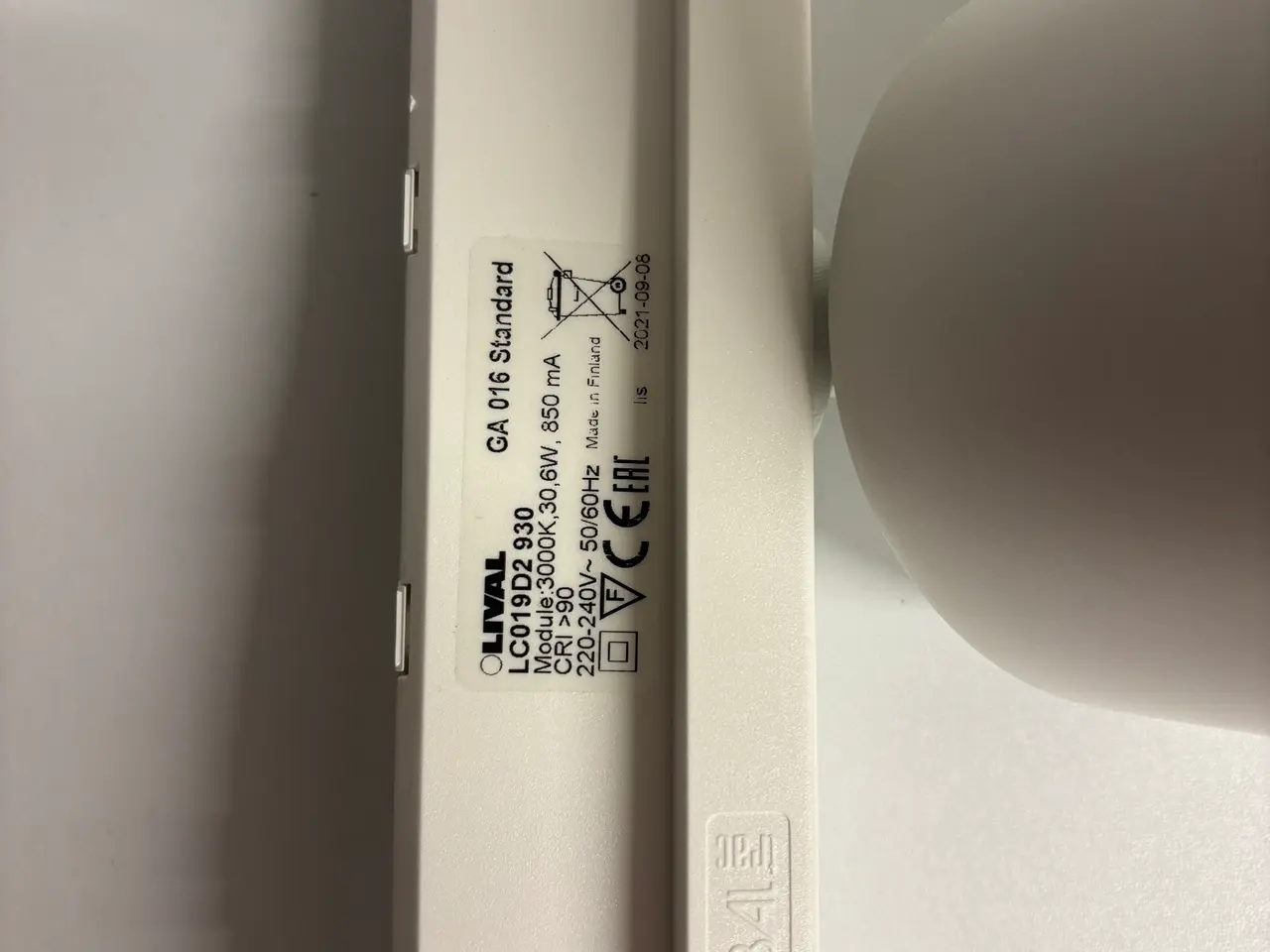 Billede 3 - Lival spot GA-016 Standard 930 BBL 850 mA hvid. Me