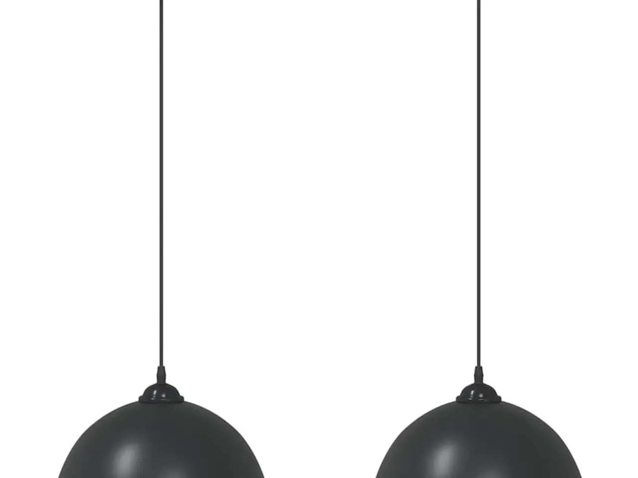 Billede 2 - Pendellamper 2 stk højdejusterbar E27 Ø 30 cm metal sort