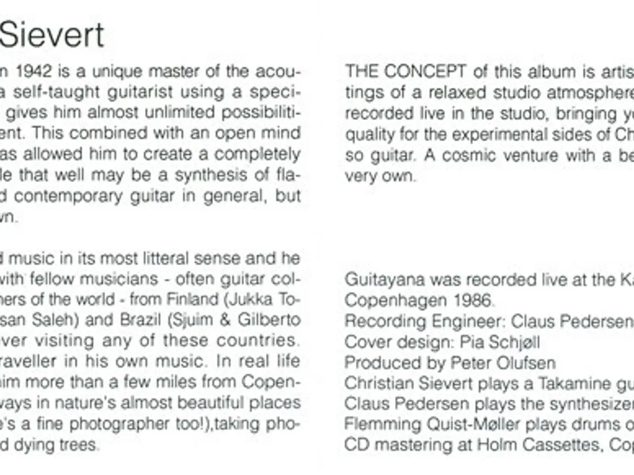 Billede 4 - Christian Sievert – Guitayana – CD