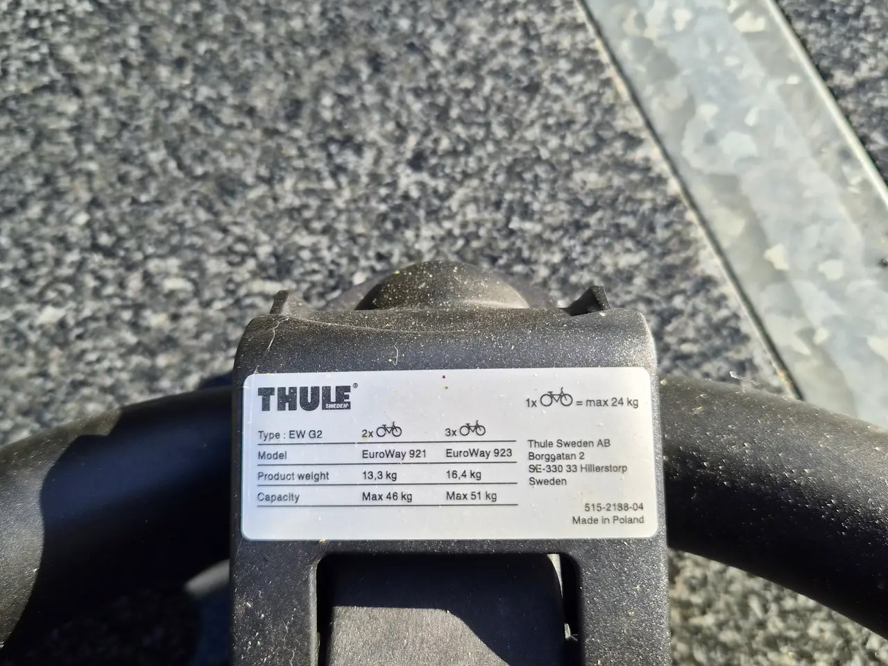 Billede 2 - Cykelholder Thule EuroWay G2