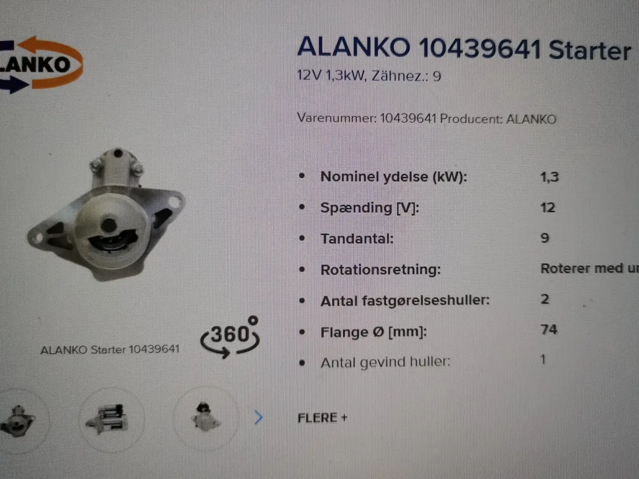 Billede 1 - Bil starter
