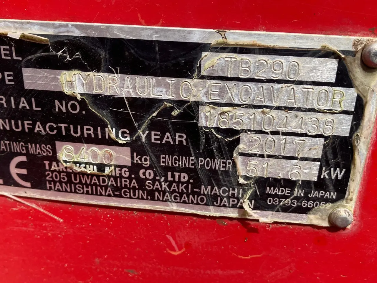 Billede 6 - Takeuchi TB290 Takeuchi TB290 kun 2850 timer