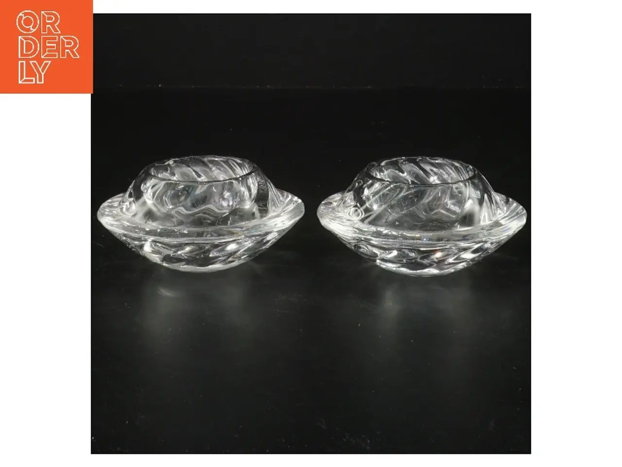 Billede 1 - Glas lysestager (str. Ø 10 cm)