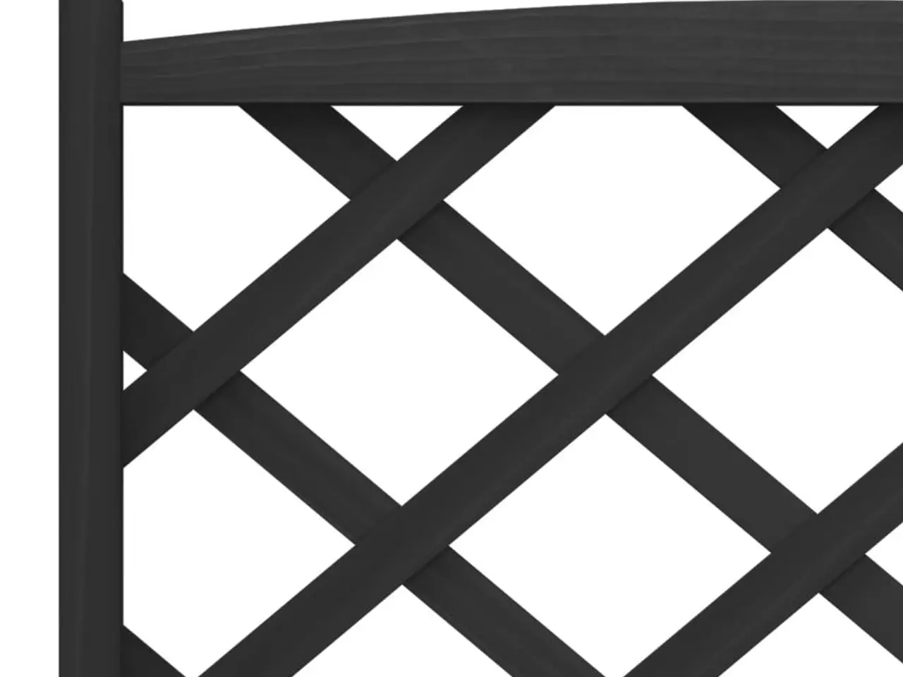Billede 7 - Plantekasse med espalier og hjul massivt fyrretræ sort