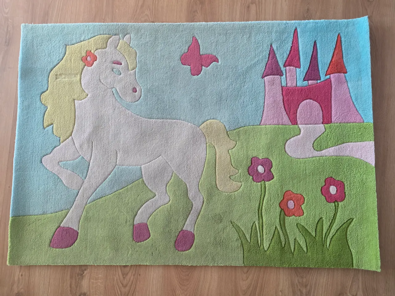 Billede 2 - Tæppe med hest/prinsesse